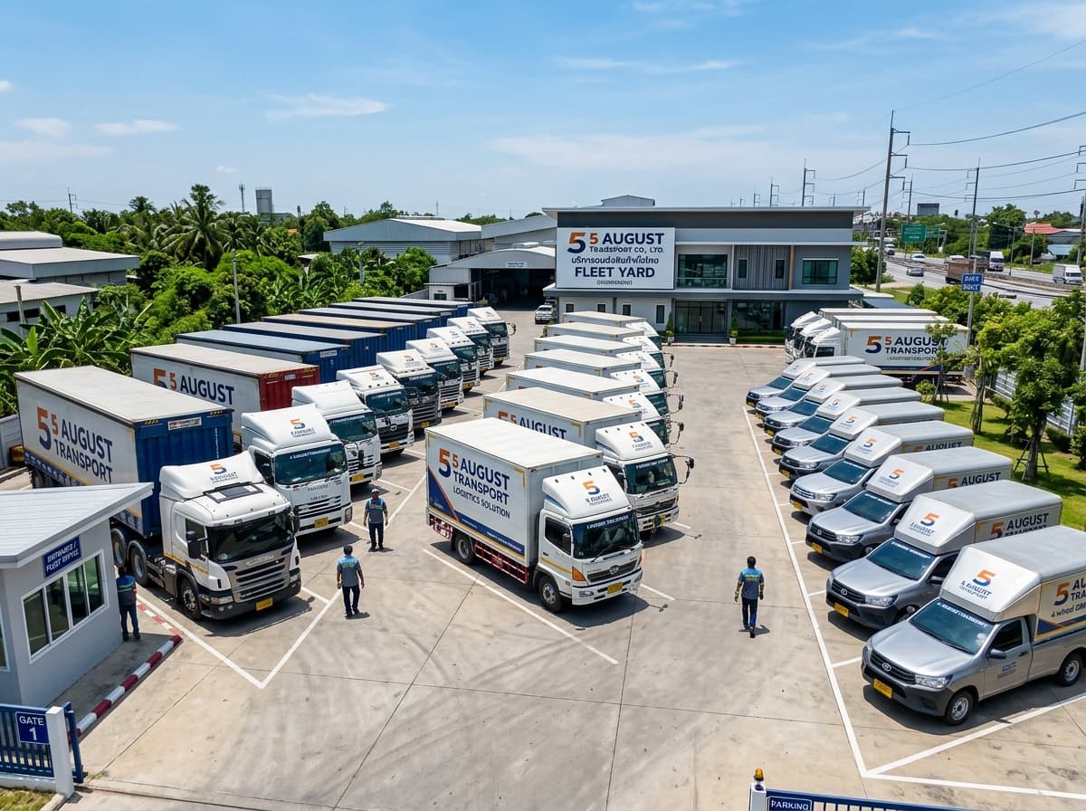 ลานจอดและศูนย์ปฏิบัติการกองยานพาหนะ (Fleet Yard) กว่า 200+ คัน